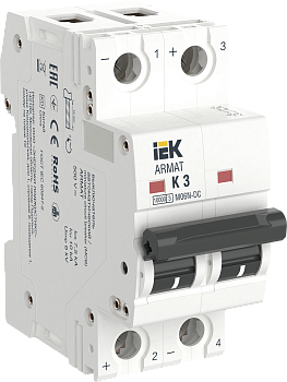 Выключатель автоматический ВА МОД M06N-DC 2П K 3А ARMAT IEK
