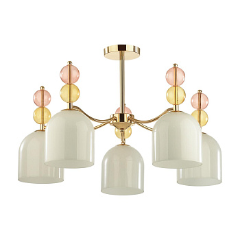 Люстра потолочная E27 5*40W 220V GILLIAN золотой LUMION