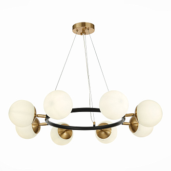 Люстра подвесная Черный, Латунь/Белый E27 8*60Вт SLE220403-08 EVOLUCE