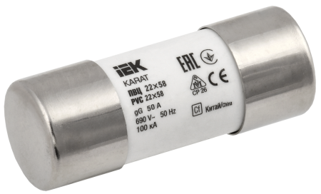 Плавкая вставка цилиндрическая ПВЦ 22х58 50А KARAT IEK