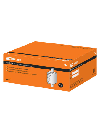 Плавкая вставка предохранителя ППНН-35, габарит 1, 50А TDM