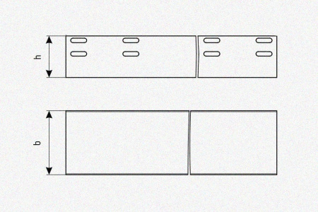 Лоток глухой ЛМГ 400х150х2000 УТ1,5, оцинкованный лист S1,5
