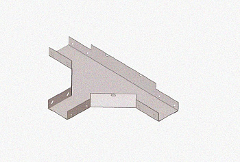 Лоток тройниковый замковый перфорированный ОТЗ 100х60 УТ1,5, оцинкованный лист, S1,5