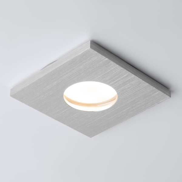 Влагозащищенный точечный светильник GU10 серебряный IP44 (a053363) Elektrostandard