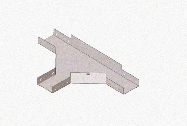 Лоток тройниковый замковый перфорированный ОТЗ 100х60 УТ1,5, оцинкованный лист, S1,5