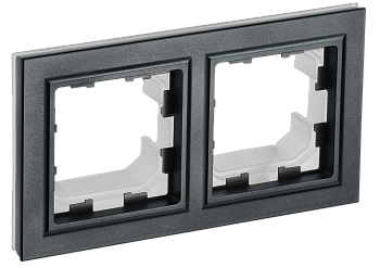 BRITE Рамка 2-местная IP44 РУ-2-БрЧ-44 черный IEK