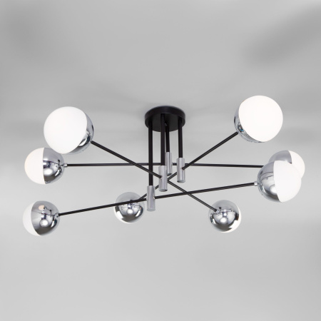 Потолочная люстра в стиле лофт 8*E27 60Вт хром IP20 Nuvola (70129/8 хром) Eurosvet