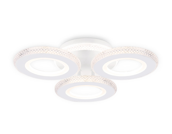 Потолочный светодиодный светильник с пультом FA8866/3 WH белый 3000K-6400K 38W 390*360*80 (ПДУ ИК) Ambrella Light