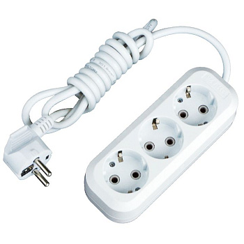 Удлинитель "Эксперт" 3 гнезда 5 метров 16А/3,5кВт с выключателем и заземлением ПВС 3х1 PROxima EKF