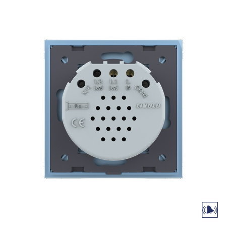 Сенсорный дверной звонок 1 клавиша 1 модуль Синий Livolo