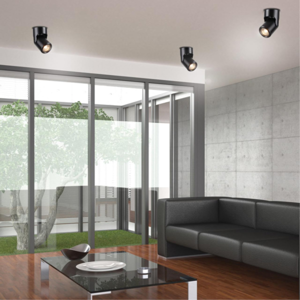 Накл.св-к IP20 GU10 50W 220V PIPE черный D NOVOTECH