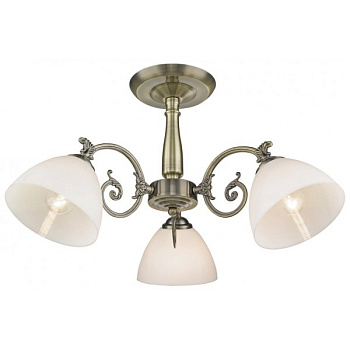 Люстра потолочная Бронза/Белый E27 3*60Вт 110-507-03 VELANTE