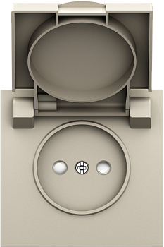 Donel S08 слоновая кость накладка для розетки без заземления, с крышкой, 16A 250 В~, серия DB