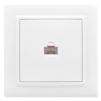 Минск Розетка RJ-45 1-местная СП белая EKF