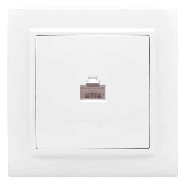 Минск Розетка RJ-45 1-местная СП белая EKF