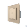 Одноклавишный проходной сенсорный выключатель Module, цвет золотой Livolo