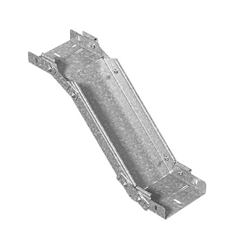 Поворот вертикальный регулируемый 600х80, толщ. 1,5 мм, гор. цинк Ostec