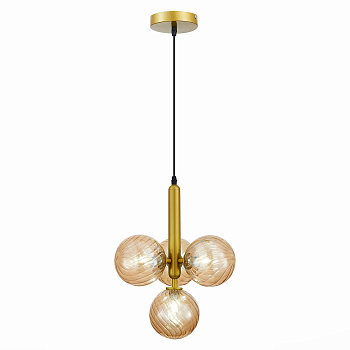 Люстра подвесная Золото/Янтарный G9 4*5Вт 4000К SLE220323-04 EVOLUCE