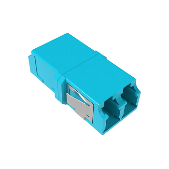 Адаптер LC/UPC-Duplex TOP, Senior/Senior, SC-footprint, ОМ3, бирюзовый DKC