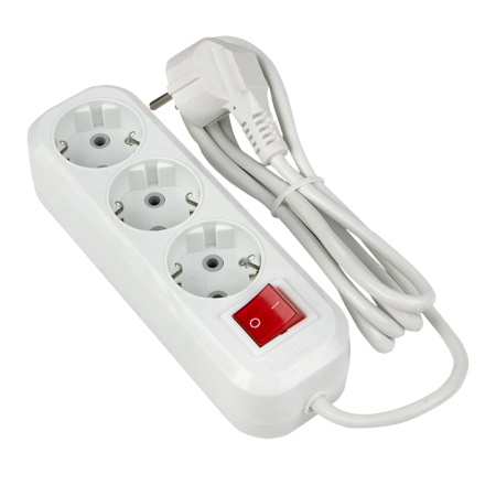 Удлинитель "Эксперт" 3 гнезда 5 метров 16А/3,5кВт с выключателем и заземлением ПВС 3х1 PROxima EKF