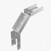 Лоток замковый перфорированный КСЗ 600х100-90 (Rп300) УХЛ1 для поворота трассы вниз на 90, радиус поворота трассы 300 мм, горячее цинкование, S1,5
