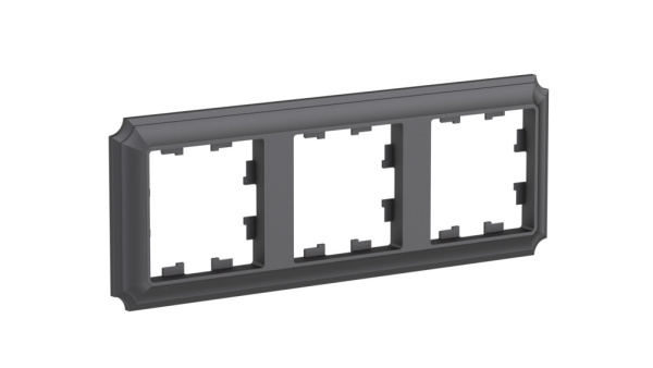 ATLASDESIGN ANTIQUE 2-постовая РАМКА, универсальная, БАЗАЛЬТ Schneider Electric