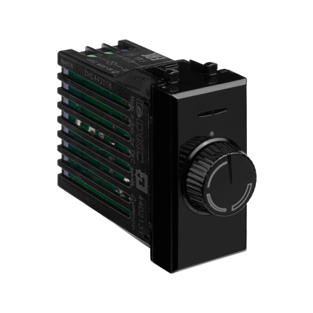 Диммер поворотный модульный, "Avanti", "Черный квадрат", 1 модуль DKC