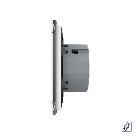 Сенсорный выключатель для жалюзи 2 клавиши 1 модуль Белый Livolo