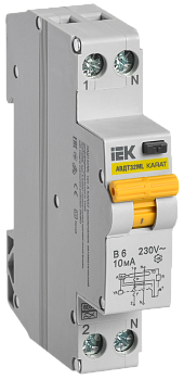 Дифференциальный автоматический выключатель АВДТ32ML тип А В6 10мА KARAT IEK