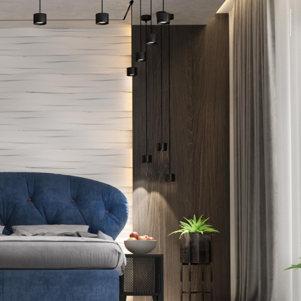 Св-к накл.св/д,провод 2м IP20 LED 4000К 12W 220V PATERA черный NOVOTECH