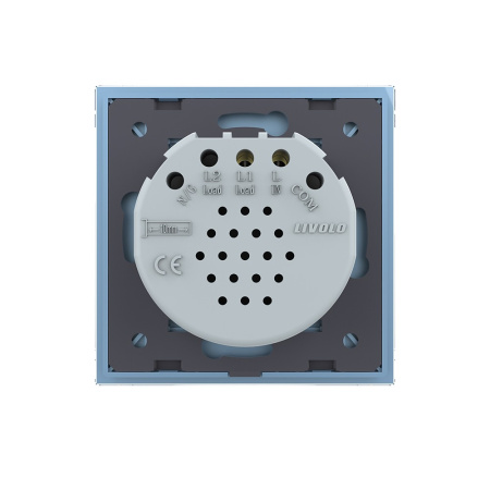 Сенсорный выключатель 1 клавиша 1 пост Синий Livolo