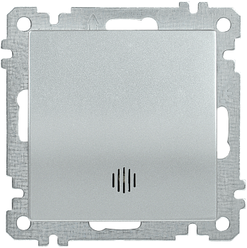 Выключатель 1-клавишный с индикацией ВС10-1-1-Б 10А BOLERO серебряный IEK