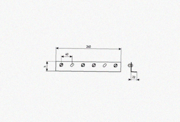 Соединитель лотковый замковый СЛЗх65х1,0 УТ1,5, оцинкованный лист, S1,0