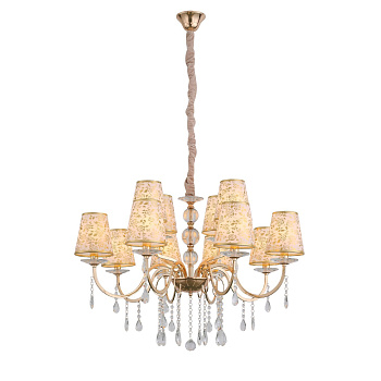 Люстра подвесная Золото, Прозрачный/Бежевый, Золото E14 12*40Вт SL176.203.12 ST LUCE