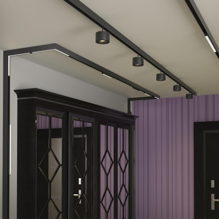 Трек.св-к для низков.шин.димм.с ПДУ со смен.цв.темп.IP20 LED 3000~6500К 24W 48V черн.FLUM B NOVOTECH