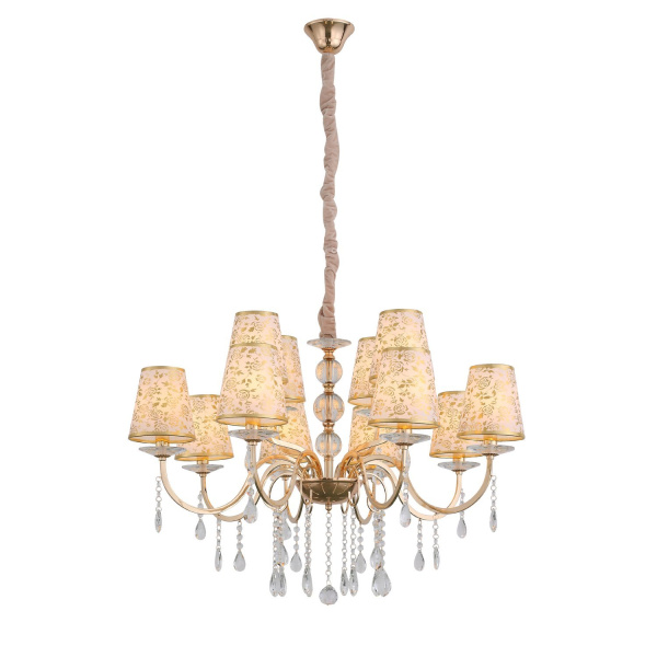 Люстра подвесная Золото, Прозрачный/Бежевый, Золото E14 12*40Вт SL176.203.12 ST LUCE