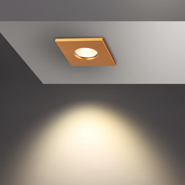 Св-к встр.влагозащ.IP44 GU10 50W 220V AQUA матовое золото B NOVOTECH