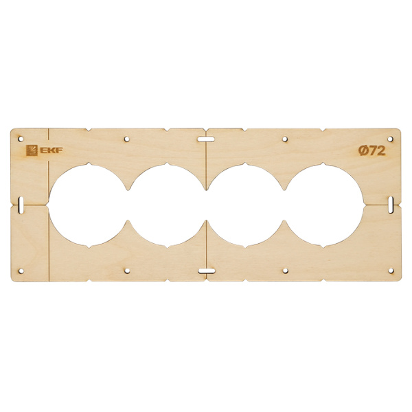 Шаблон для подрозетников c 4 отв, диам, 72 мм Expert EKF