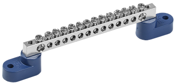 Шина N "ноль" на двух угловых изоляторах с никелевым покрытием ШНИ-6х9-14-У2-С IEK