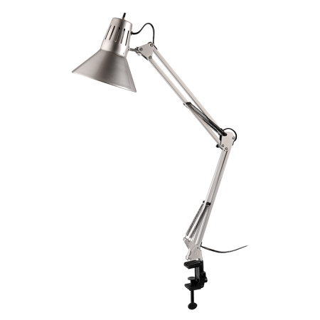 Светильник настольный 60W E27 серебо, струбцина General