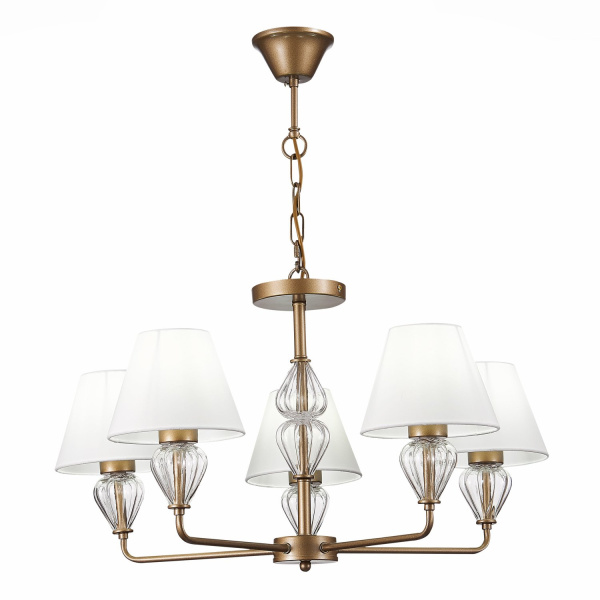 Люстра подвесная Золотистый/Белый E14 5*60Вт SLE107423-05 EVOLUCE