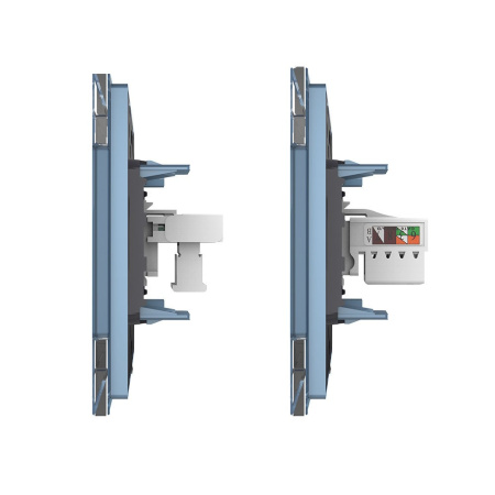 Розетка ТЛФ/КОМП RJ-45 Синяя Livolo