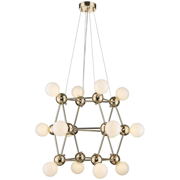 Люстра подвесная Белое золото/Золото E27 14*60Вт WE234.14.303 WERTMARK