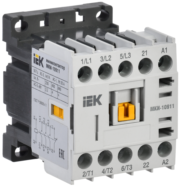Миниконтактор МКИ-10911 9А 110В/АС3 1Н3 IEK