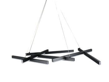 Светильник подвесной AVEN ZRS.01243.03 80Вт регулируется от 3000K до 6000K IP20 Чёрный Zortes