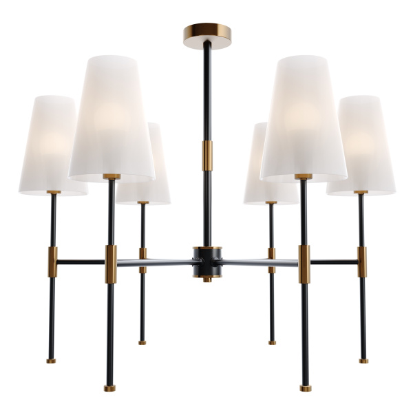 Люстра 6*E14 40Вт Черный и Латунь IP20 Tida FR5196PL-06BBS Freya