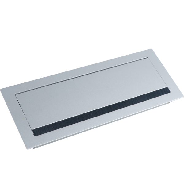 Donel Кабельный громмет (лючок) в стол, 310*120мм, цвет: серебро