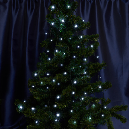 Св/д гирлянда Feron CL08 лин.60м + 3м 230V 5000К, эффектом стробов, зеленый шнур