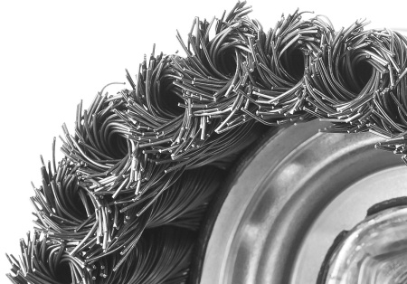 Профессионал. Щетка чашечная для УШМ, плетеные пучки стальной проволоки 0,8мм, 80ммхМ14 ЗУБР