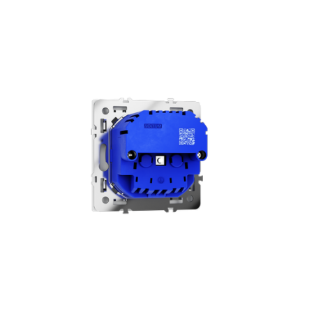 Розетка встраиваемая Voltum S70 с заземлением и защитными шторками, 16А, с USB, A+C, (белый матовый)